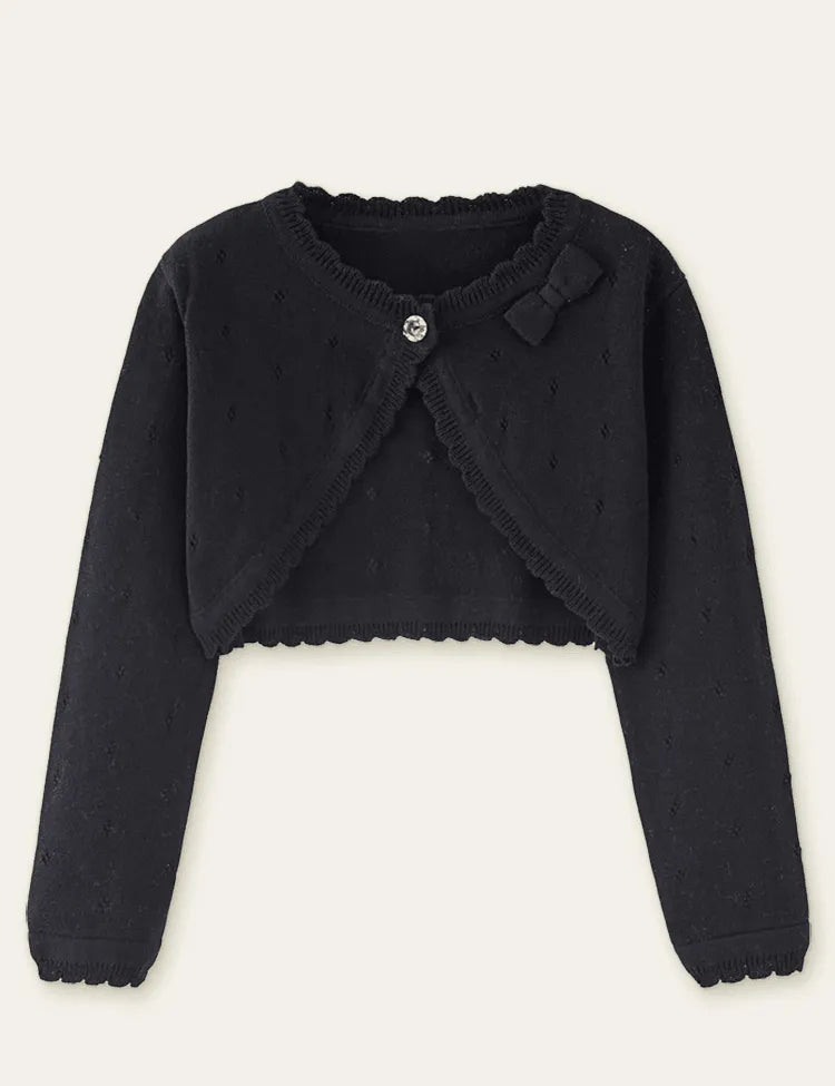 Bow Hollow out Sweater Cardigan - Mini Taylor