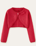 Bow Hollow out Sweater Cardigan - Mini Taylor