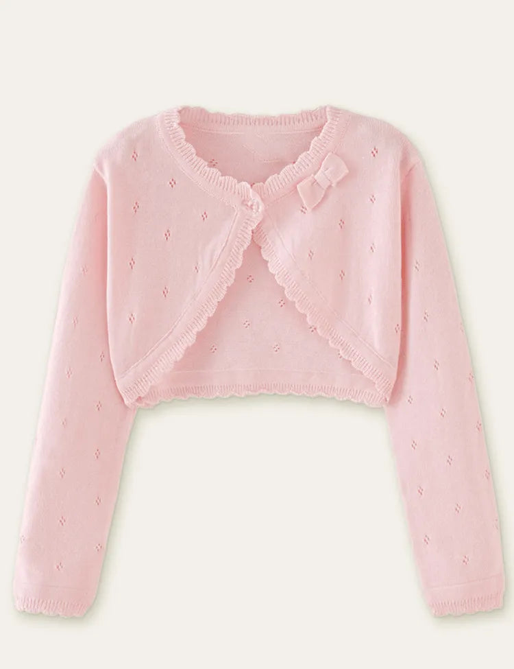 Bow Hollow out Sweater Cardigan - Mini Taylor