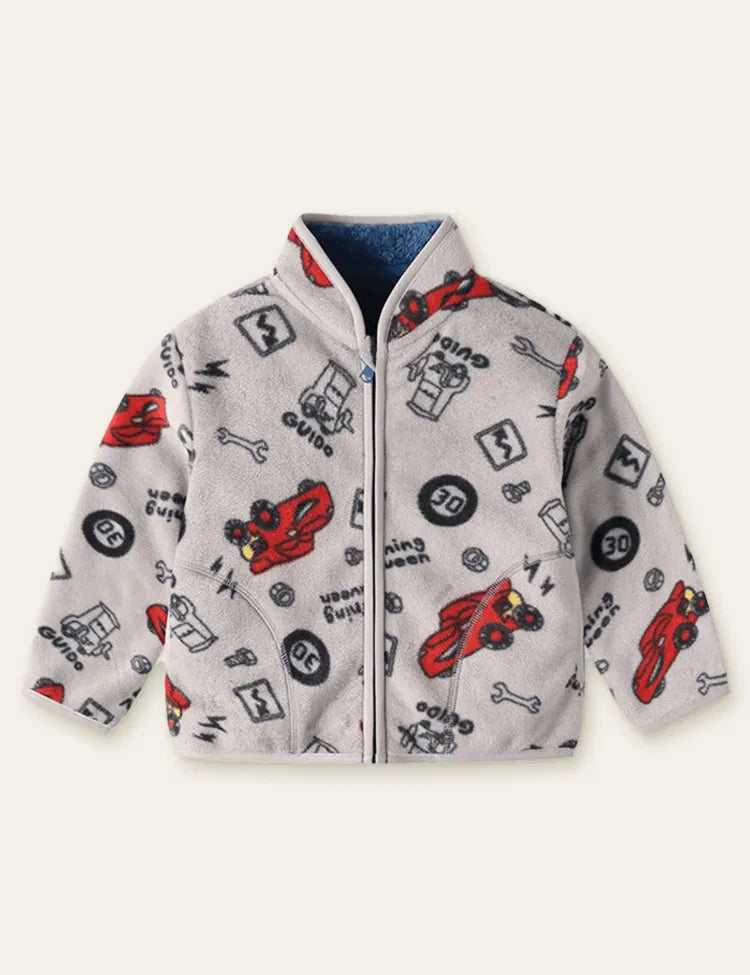 Cartoon Printed Fleece Jacket - Mini Taylor