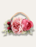 Colorful Simulated Flower Elastic Headband - Mini Taylor
