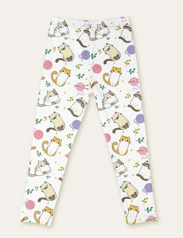 Cute Floral Animal Full Printed Leggings - Mini Taylor