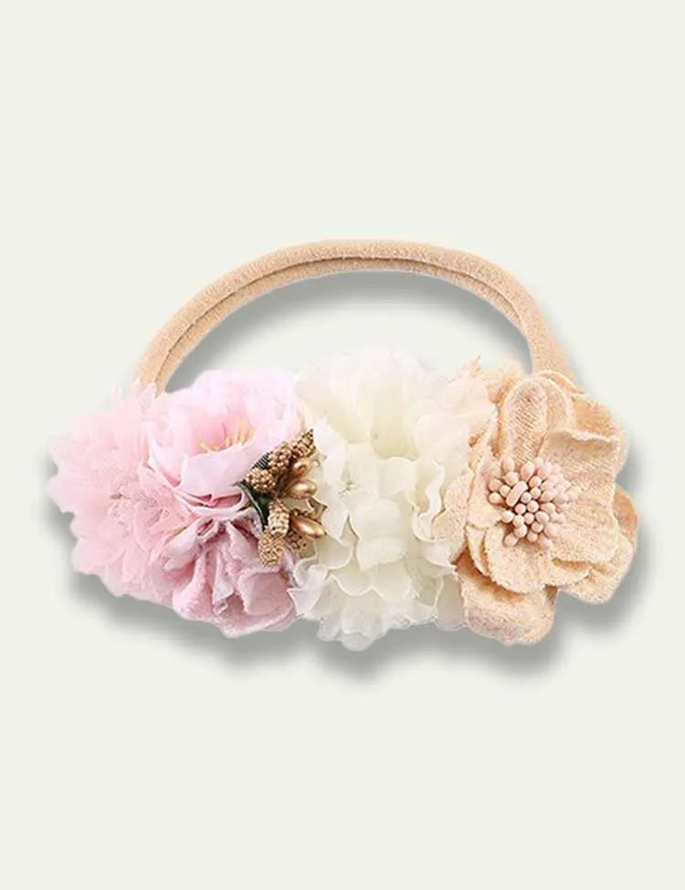 Floral Pearl Tulle Headband - Mini Taylor