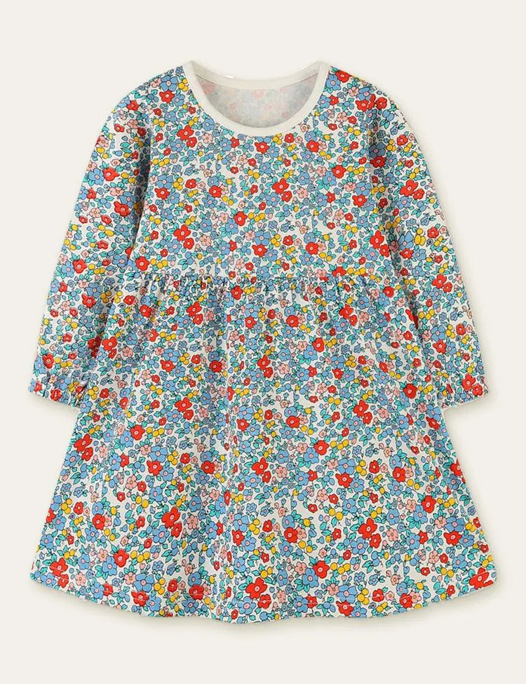 Floral Printed Long Sleeve Dress - Mini Taylor