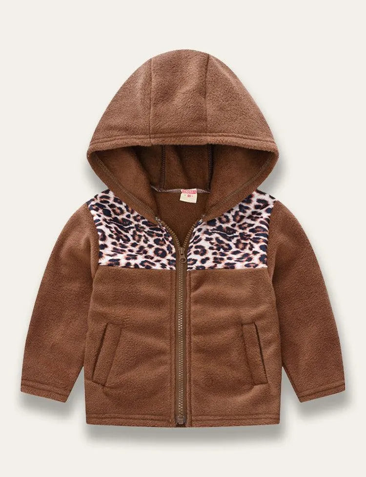 Leopard Patchwork Polar Fleece Coat - Mini Taylor