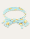 Polka Dot Printed Fur Ball Baby Hair Band - Mini Taylor