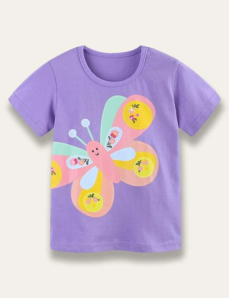 Purple Butterfly Print T-shirt - Mini Taylor