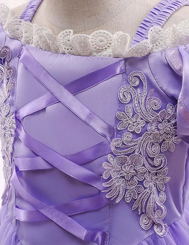 Rapunzel Tulle Embroidered Princess Party Dress - Mini Taylor