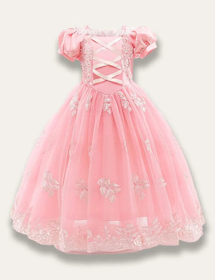 Rapunzel Tulle Embroidered Princess Party Dress - Mini Taylor