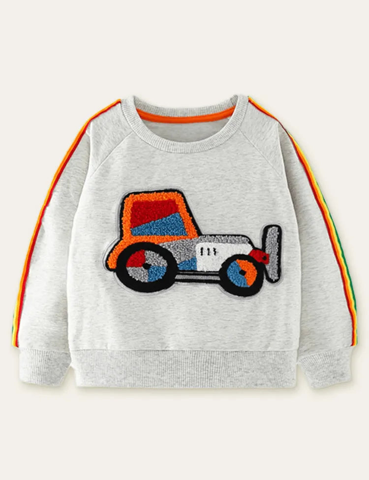 Tractor Appliqué Sweatshirt - Mini Taylor