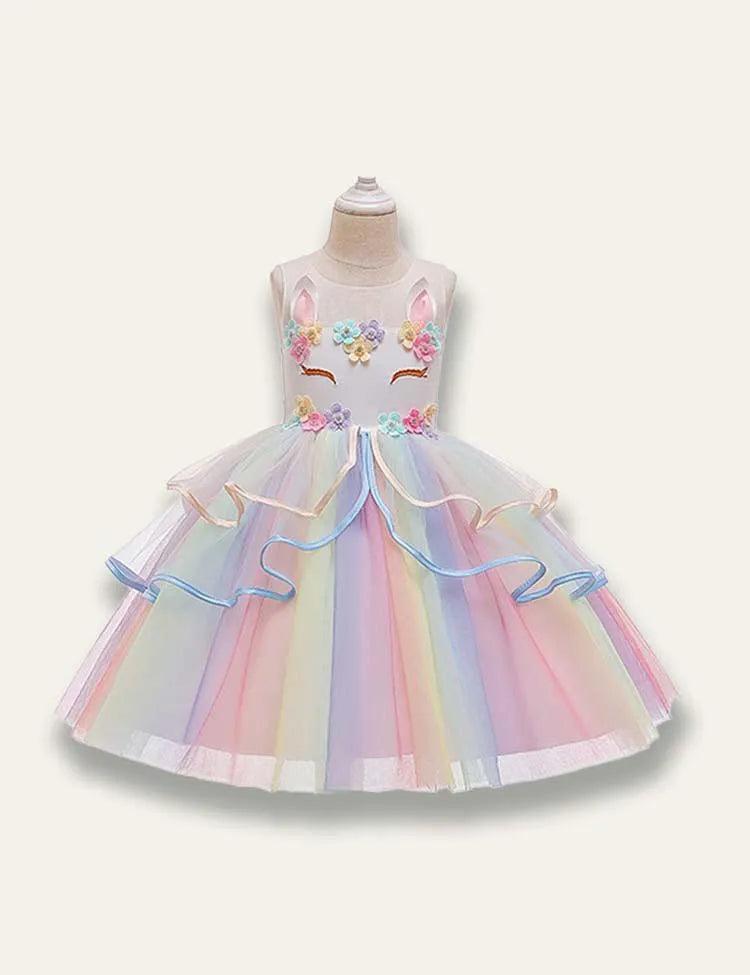 Unicorn Fluffy Princess Tulle Dress - Mini Taylor