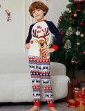 Christmas Cartoon Reindeer Printed Family Matching Pajamas