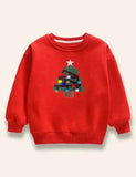 Christmas Tree Appliqué Family Matching Sweatshirt