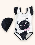 Cute Black Cat Swimsuit