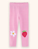 Strawberry Striped Applique Leggings