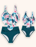Parent-child high-waisted bikini swimsuit
