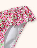 Ruffle Edge Floral Swimsuit