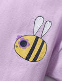 Cute Bee Printed T-shirt Set