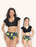 Leaf Flowers Parent-Child Bikini