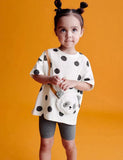 Panda Applique Short Sleeve T-Shirt and Leggings Set