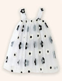Sweet Flower Embroidered Tulle Dress