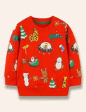 Christmas Cartoon Printed Sweatshirt