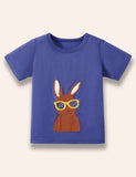 Cool Bunny Appliqué T-Shirt