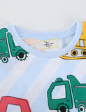Construction Car Print Short-sleeved T-shirt