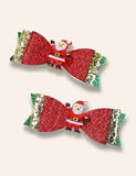2PCS Christmas Series Sequined Hairclips