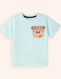 Cute  Cow Applique Cotton T-shirt