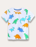 Cartoon Dinosaur Printed T-Shirt - Mini berni