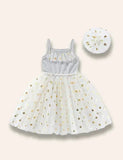Dotted Tulle Suspender Dress Set