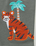 Cartoon Tiger Embroidered Shorts