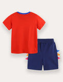 Shark Print T-shirt and Shorts Set
