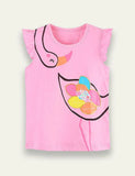 Cartoon Goose Printed T-shirt - Mini Taylor