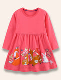 Forest Animal Appliqué Dress