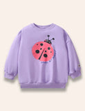 Cartoon Ladybug Printed Sweatshirt