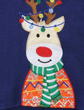 Christmas Lampion Reindeer Appliqué Sweatshirt