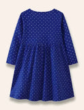 Butterfly Birdy Appliqué Dotted Dress