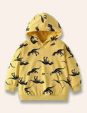 Dinosaur Printed Hooded Sweatshirt