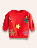 Christmas Gingerbread Man Appliqué Sweatshirt