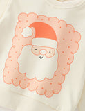 Santa Print Long-sleeved Sweatshirt