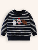 Christmas Embroidered Long-sleeved Sweatshirt