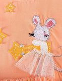 Mouse Applique Tulle Long Sleeve Dress