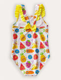 Cartoon Fruit Print One-piece Swimsuit