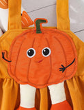 Halloween Pumpkin Applique Corduroy Three-piece Set