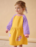 Cute Butterfly Applique Long Sleeve Dress