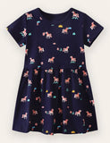 Unicorn Print Cotton Dress