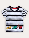 Excavator Applique Short Sleeve T-Shirt