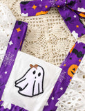 Halloween Pumpkin Ghost Embroidered Jumpsuit